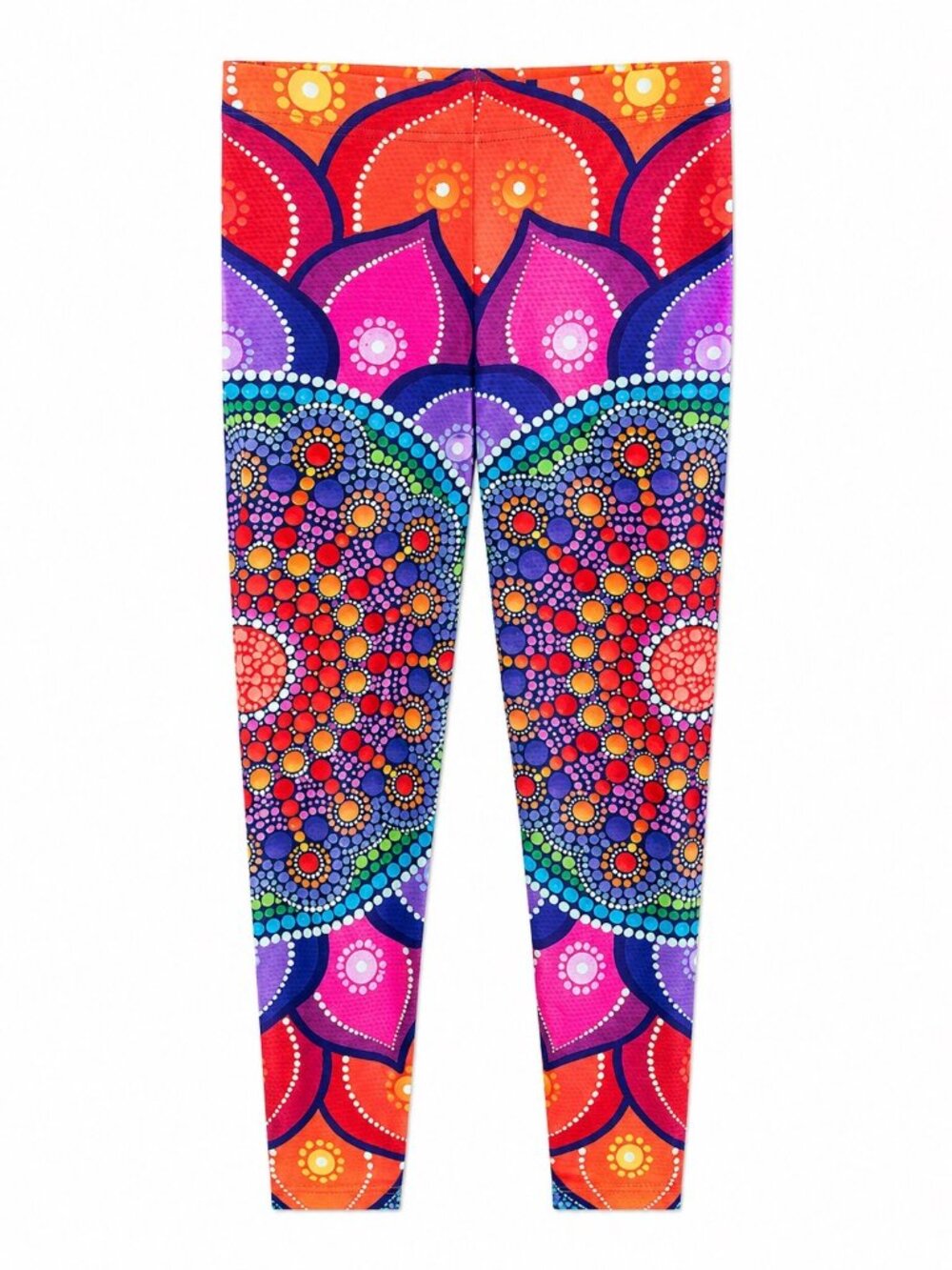 ArtOfWhere Mandala Print Leggings Vibrant Colors Medium Polyester/Spandex